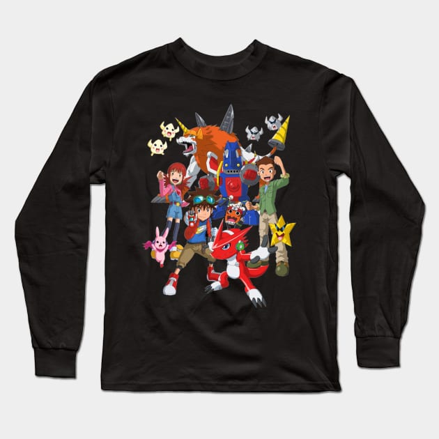 Digimon Digital Monsters tees fan art awesome Gift for Digimon Lovers Long Sleeve T-Shirt by MIRgallery